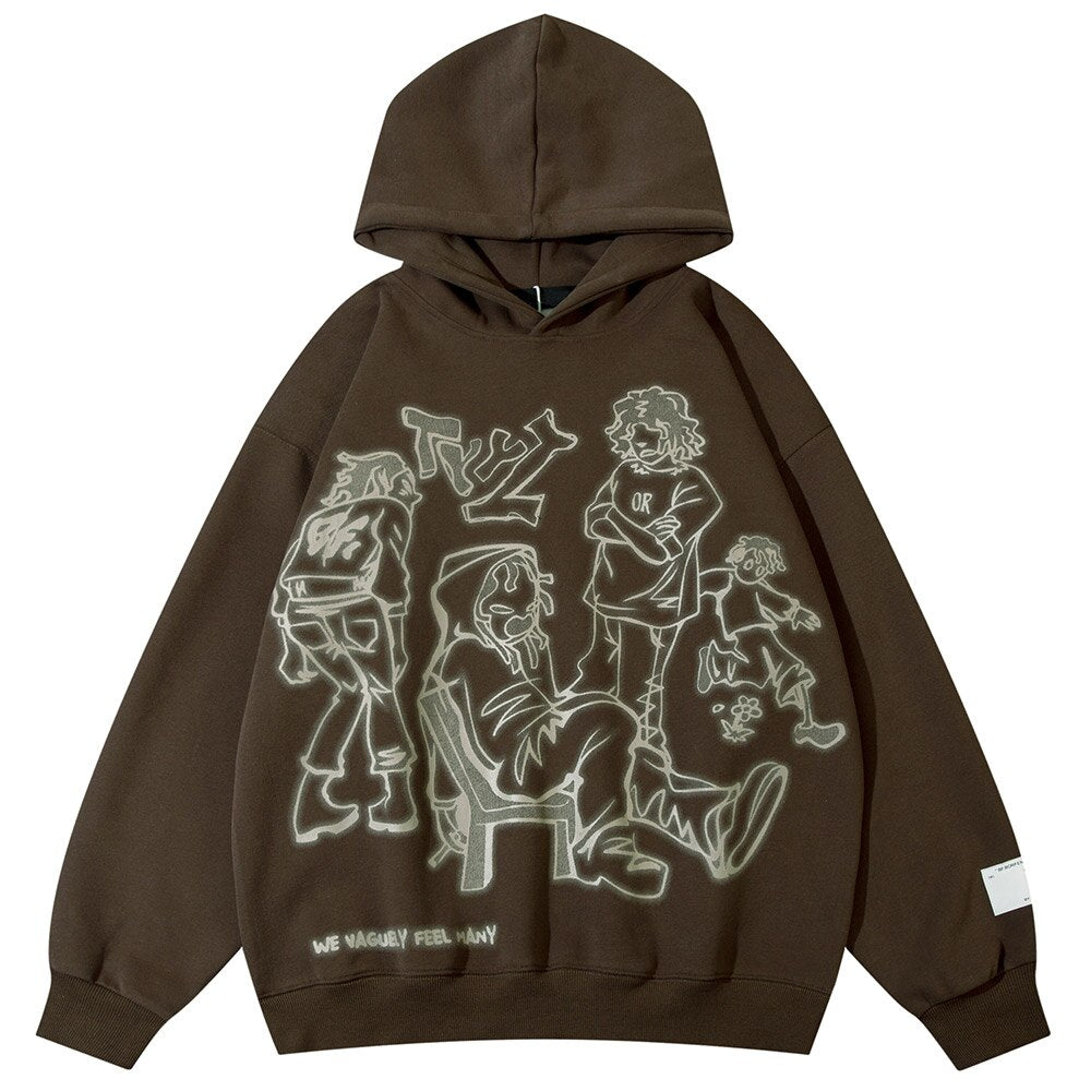 "SonicSculpt Nexus" Men Women Streetwear Graphic Hoodie Ver.1 Daulet Apparel