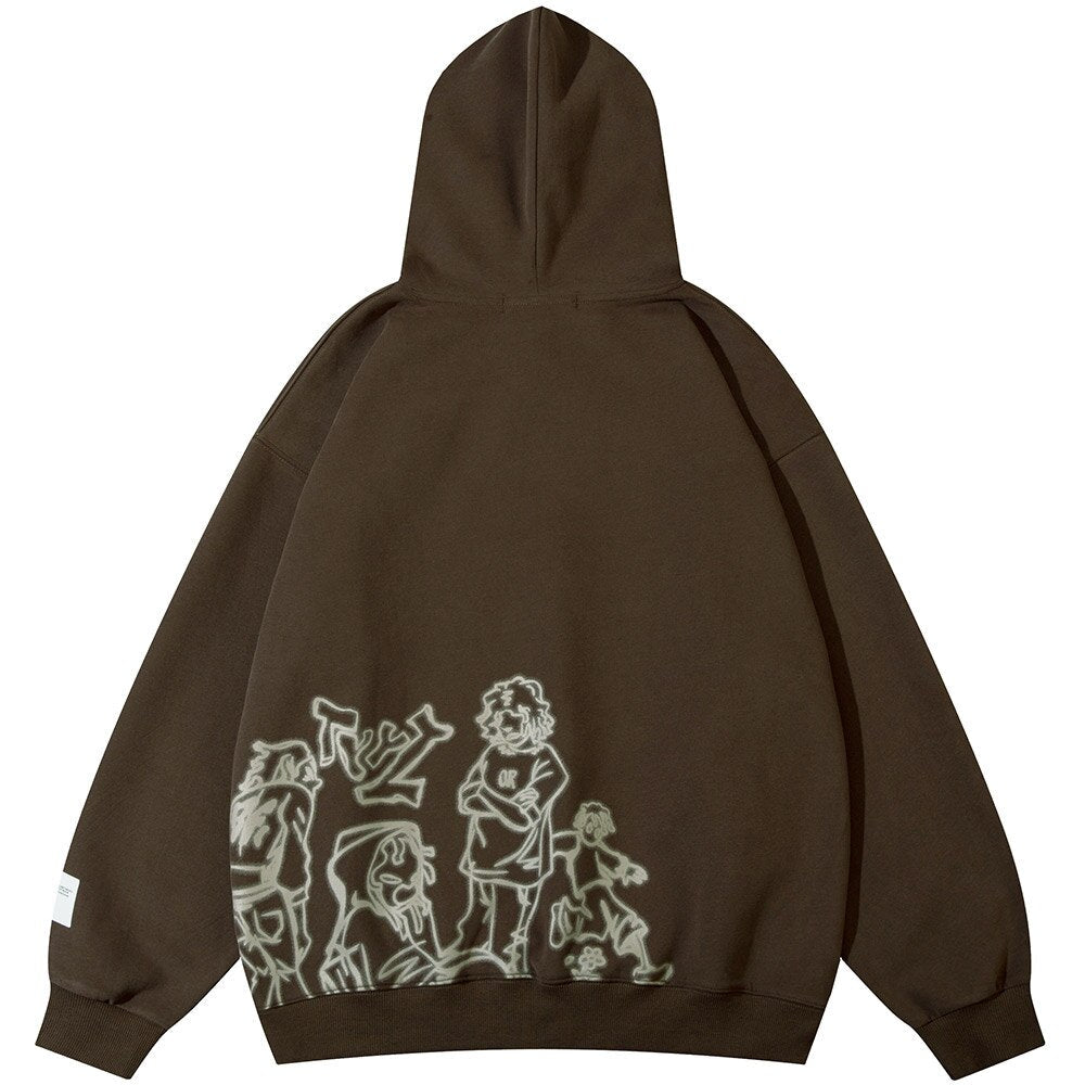 "SonicSculpt Nexus" Men Women Streetwear Graphic Hoodie Ver.1 Daulet Apparel