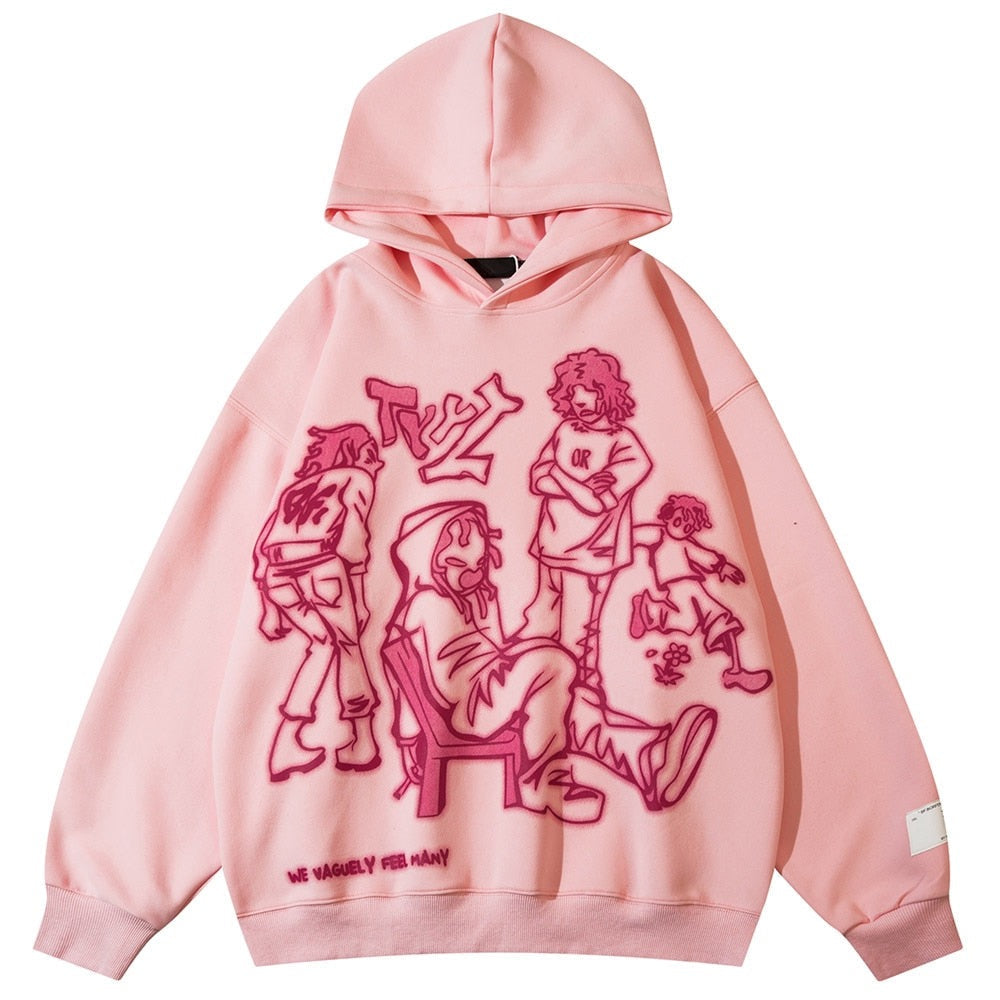 "SonicSculpt Nexus" Men Women Streetwear Graphic Hoodie Ver.1 Daulet Apparel