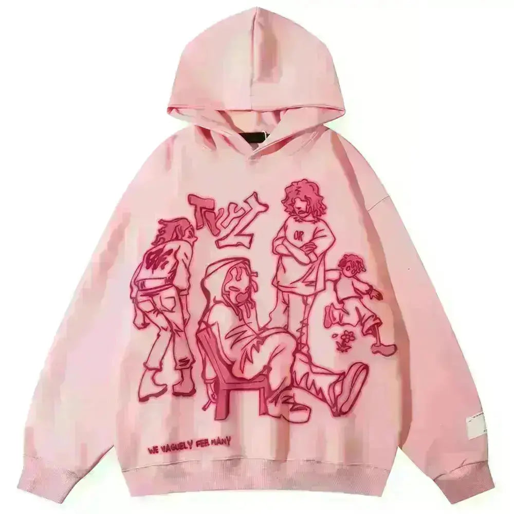 "Amber Melody" Men Women Streetwear Graphic Hoodie Ver.1 Daulet Apparel