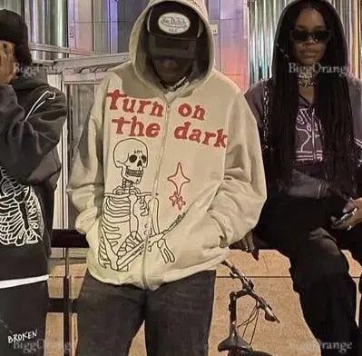 "Chic Hip Hop Surge" Men And Women Streetwear Graphic Hoodie Ver.1 Daulet Apparel