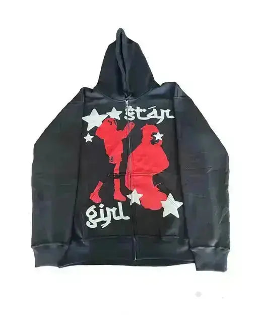 "NeoPop Chic Surge" Men And Women Streetwear Graphic Hoodie Ver.1 Daulet Apparel