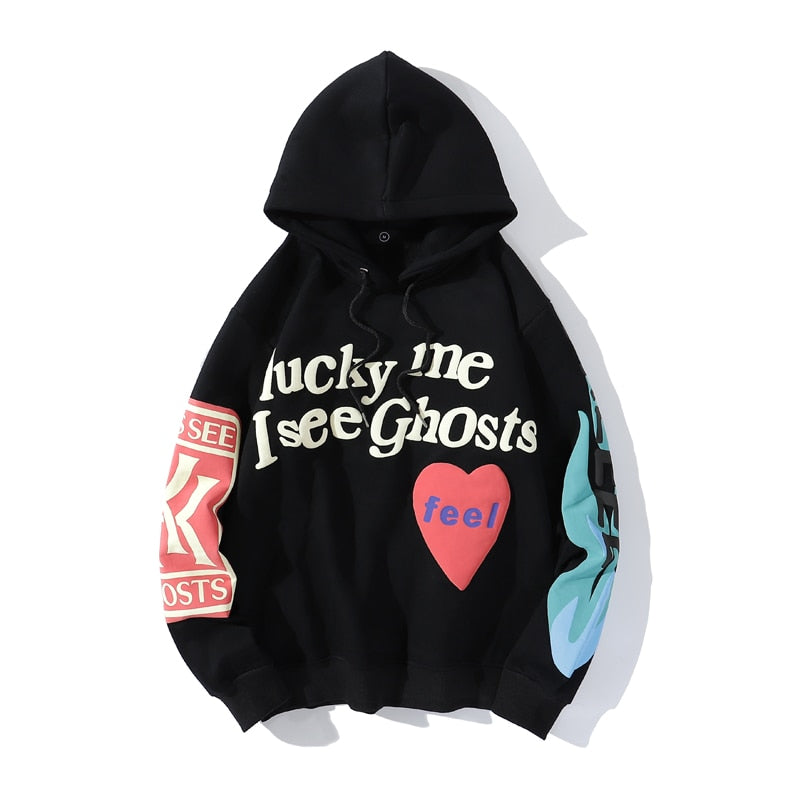 "No Luck" Unisex Men Women Streetwear Graphic Hoodie Daulet Apparel