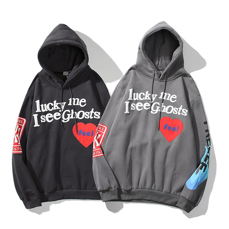 "No Luck" Unisex Men Women Streetwear Graphic Hoodie Daulet Apparel