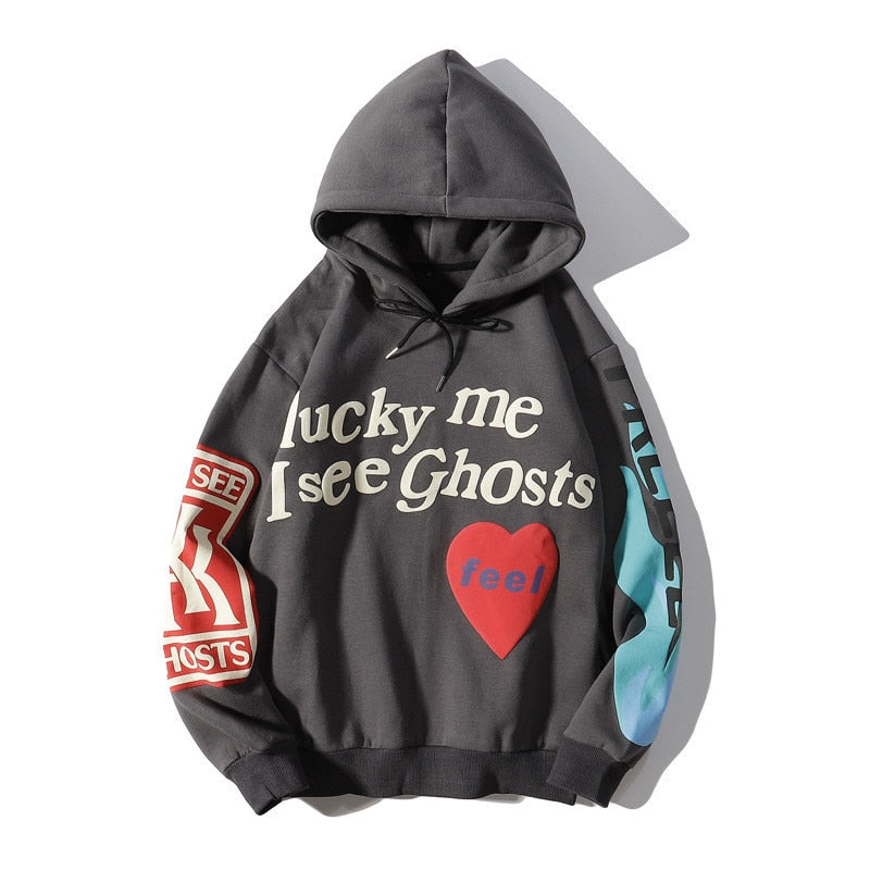 "No Luck" Unisex Men Women Streetwear Graphic Hoodie Daulet Apparel