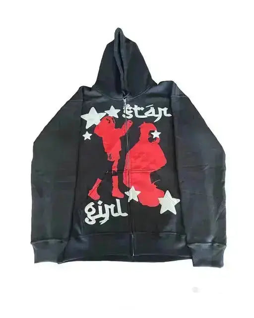 "Hot Remix Harmony" Men Women Streetwear Graphic Hoodie Ver.1 Daulet Apparel