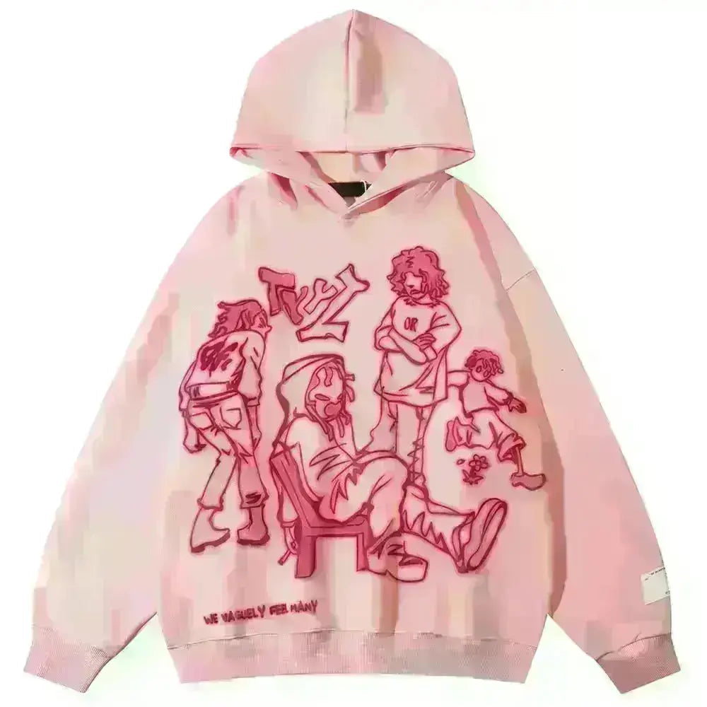 "Angelic Bliss" Men Women Streetwear Graphic Hoodie Ver.1 Daulet Apparel