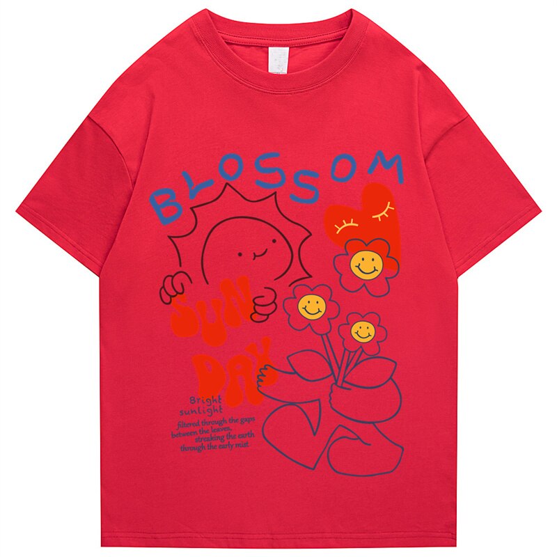 "Blossom" Men Women Streetwear Unisex Graphic T-Shirt Daulet Apparel