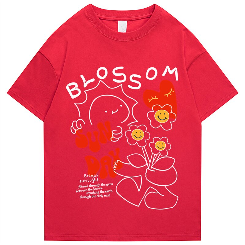 "Blossom" Men Women Streetwear Unisex Graphic T-Shirt Daulet Apparel