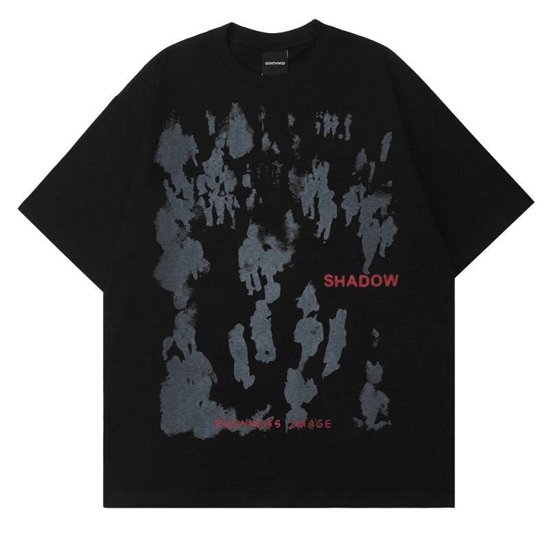 "Shadow Effect" Unisex Men Women Streetwear Graphic T-Shirt Daulet Apparel