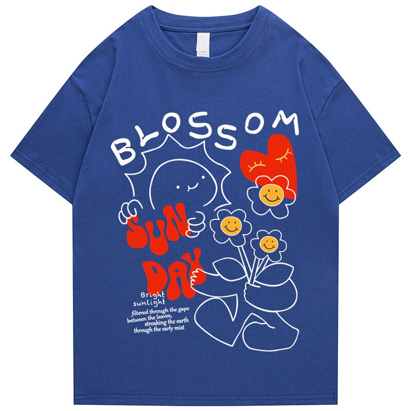 "Blossom" Men Women Streetwear Unisex Graphic T-Shirt Daulet Apparel