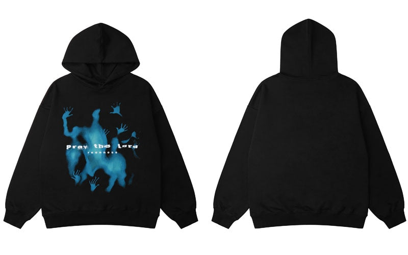 Hoodie black and online blue