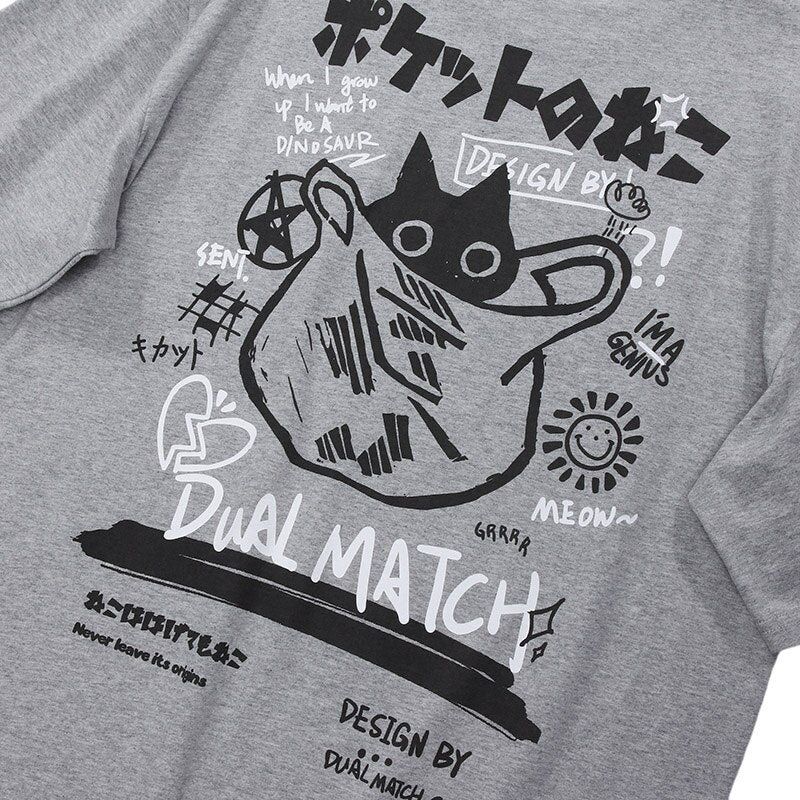 "Dual Match" Unisex Men Women Graphic T-Shirt Daulet Apparel