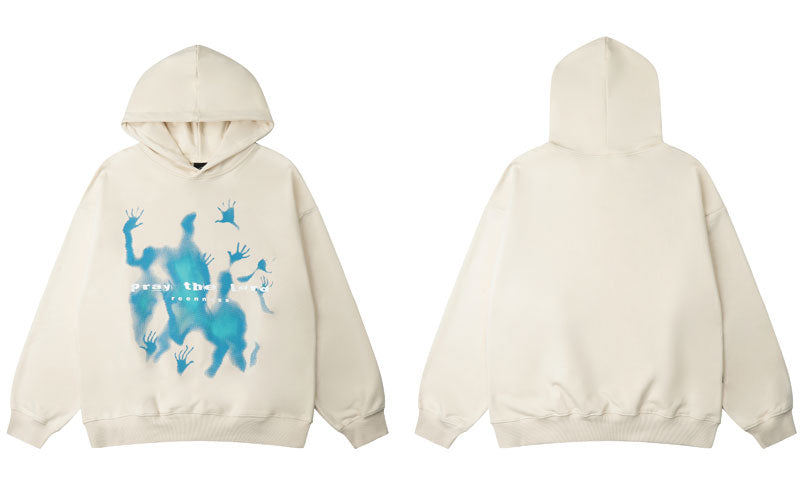 "Emotionless Night Echoes" Men Women Streetwear Graphic Hoodie Ver.1 Yoycol