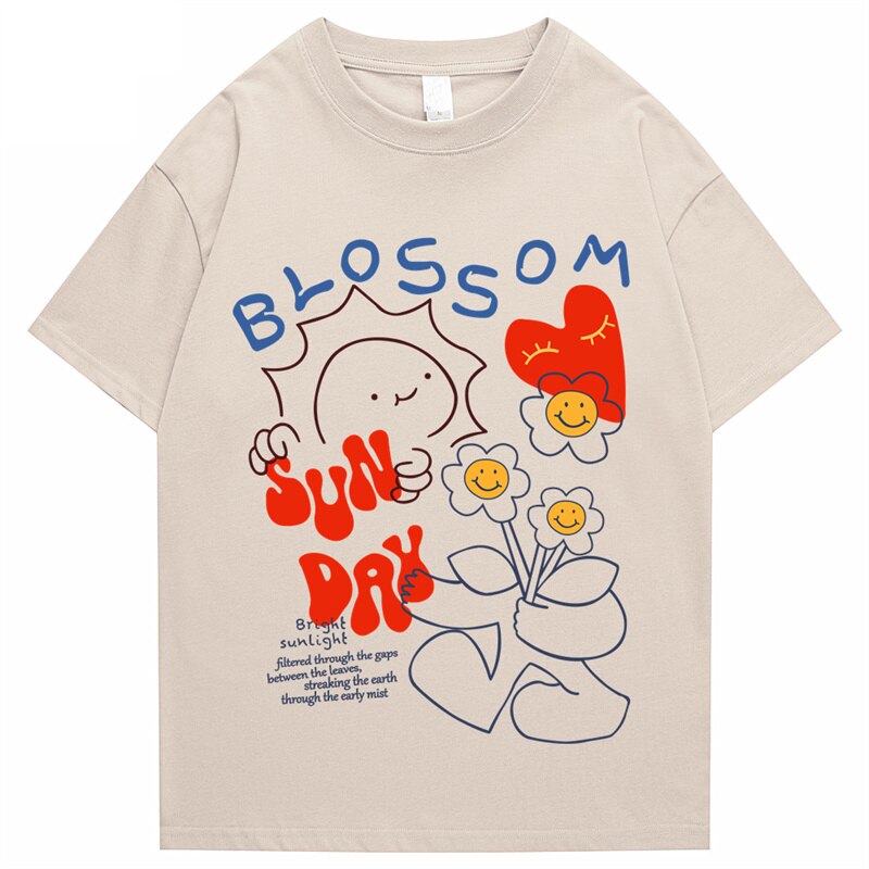 "Blossom" Men Women Streetwear Unisex Graphic T-Shirt Daulet Apparel