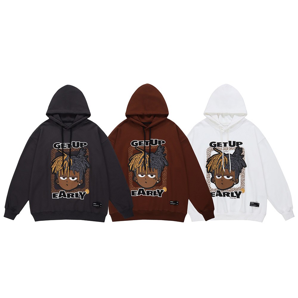 "Get Up" Unisex Men Women Streetwear Graphic Hoodie Daulet Apparel