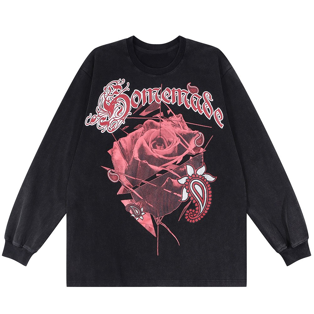 "Ruby Rose" Unisex Men Women Streetwear Graphic Sweatshirt Daulet Apparel