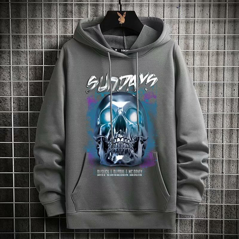 "Purple Skull" Unisex Men Women Streetwear Graphic Hoodie Daulet Apparel