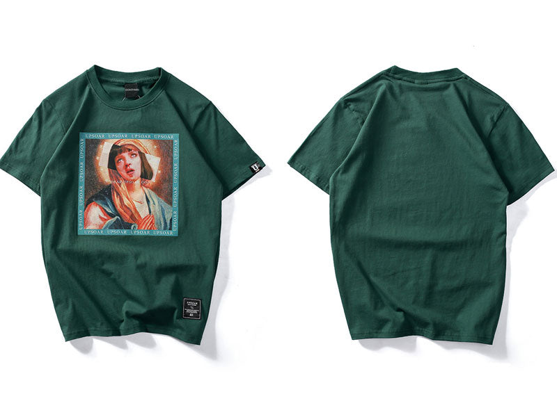 "Mary" Men Women Streetwear Unisex Graphic T-Shirt Daulet Apparel