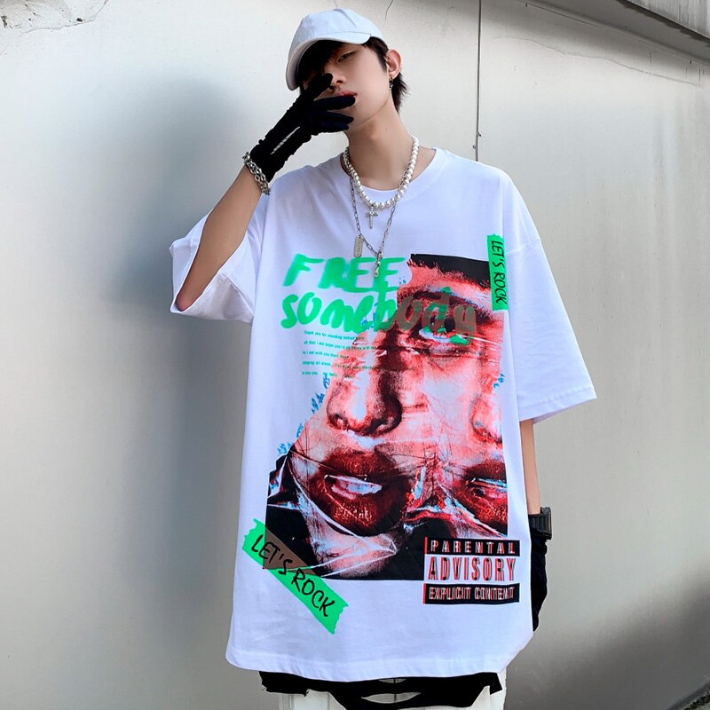 "Free Somebody" Unisex Men Women Streetwear Graphic T-Shirt Daulet Apparel