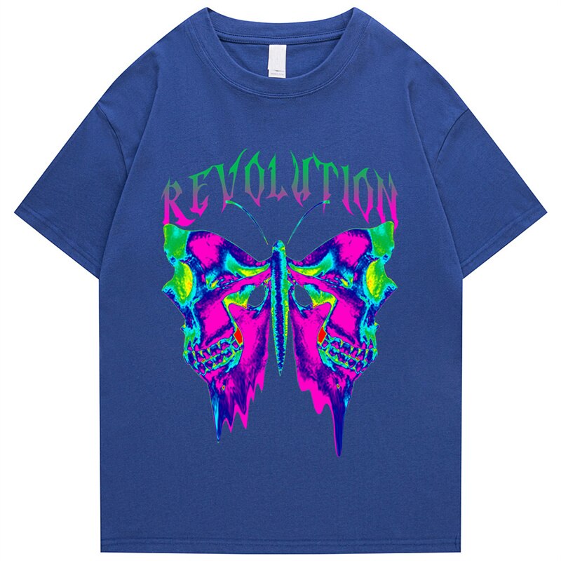 “Revolution" Men Women Streetwear Unisex Graphic T-Shirt Daulet Apparel