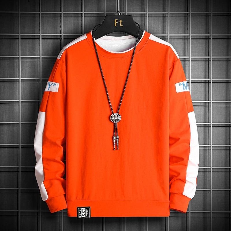 Orange graphic sweatshirt hot sale