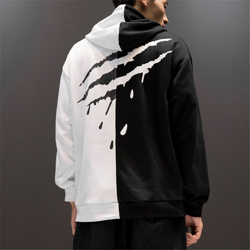 "Spliced" Unisex Men Women Streetwear Graphic Hoodie Daulet Apparel