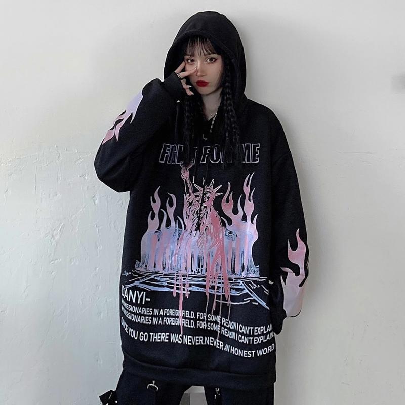 Purple best sale flame hoodie