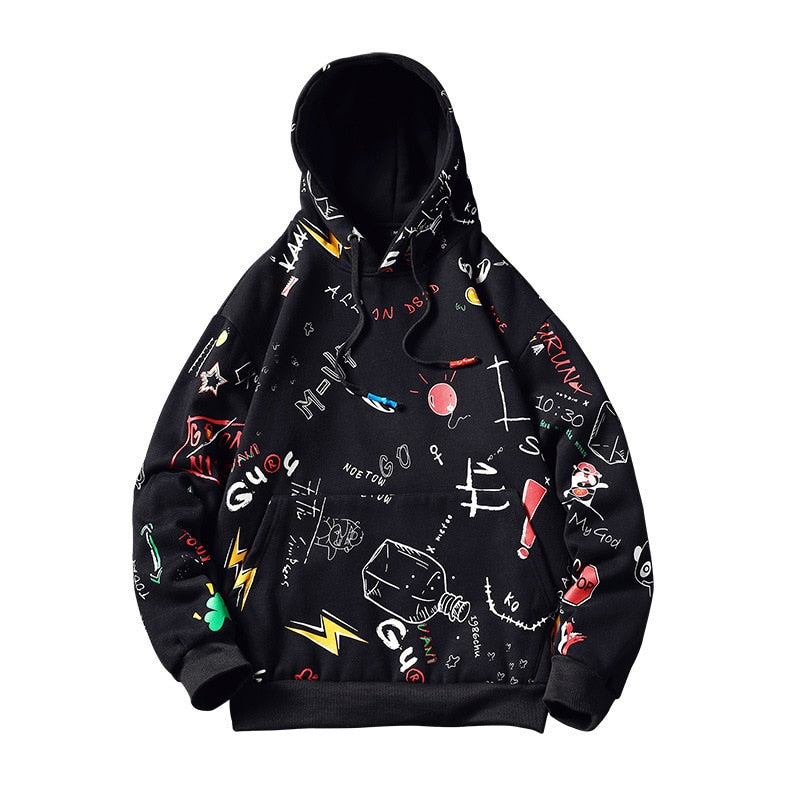 "Space Effect" Unisex Men Women Streetwear Graphic Hoodie Daulet Apparel