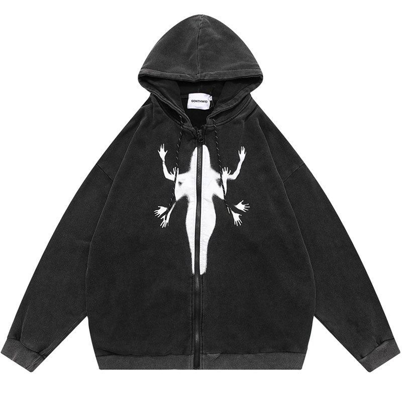 "Angel Hands" Unisex Men Women Streetwear Graphic Hoodie Daulet Apparel