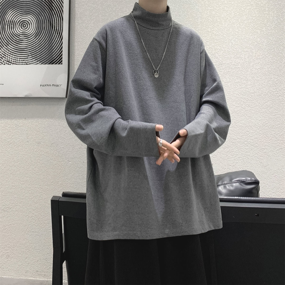 Graphic turtleneck mens shop