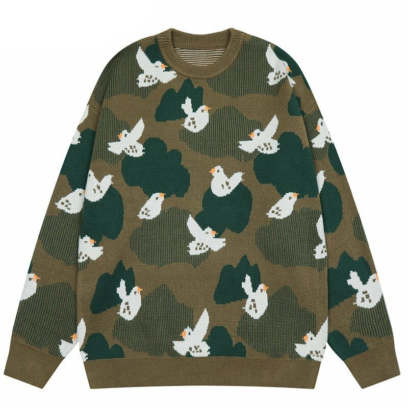 "Flying Around" Unisex Men Women Streetwear Graphic Sweater Daulet Apparel