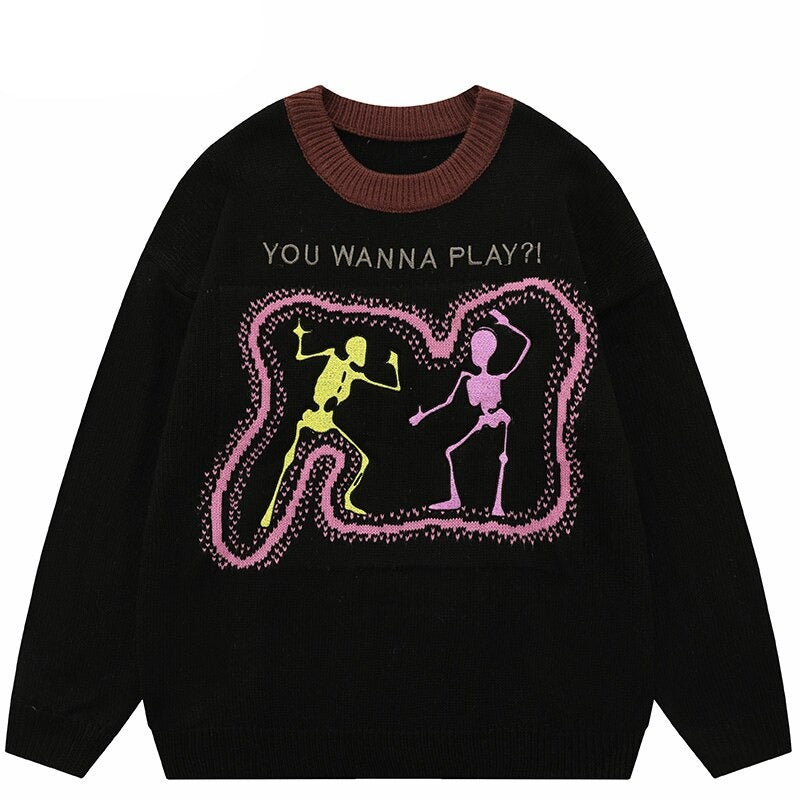 "Playground" Unisex Men Women Streetwear Graphic Sweater Daulet Apparel