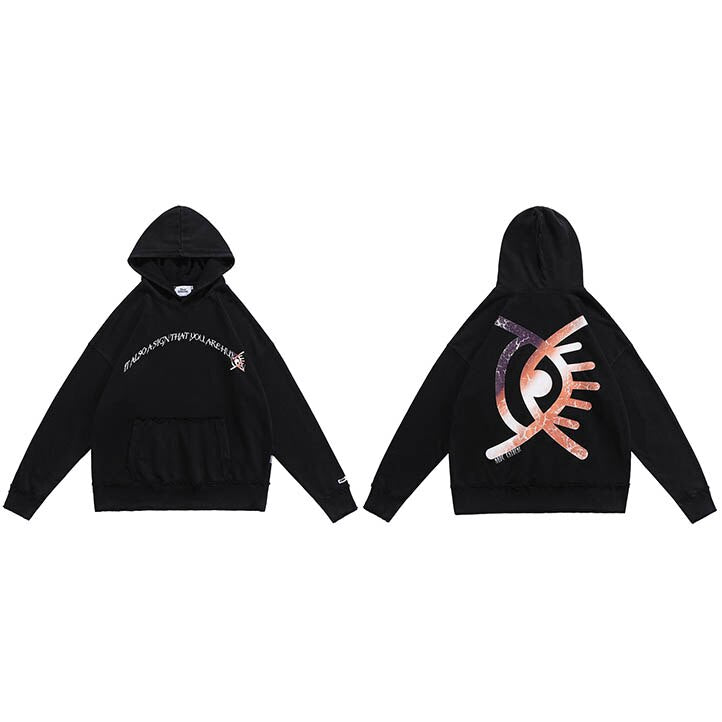 "All Seeing Eye" Unisex Men Women Streetwear Graphic Hoodie Daulet Apparel