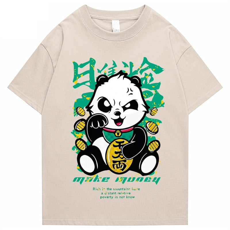 Rich Panda” Men Women Streetwear Unisex Graphic T-Shirt