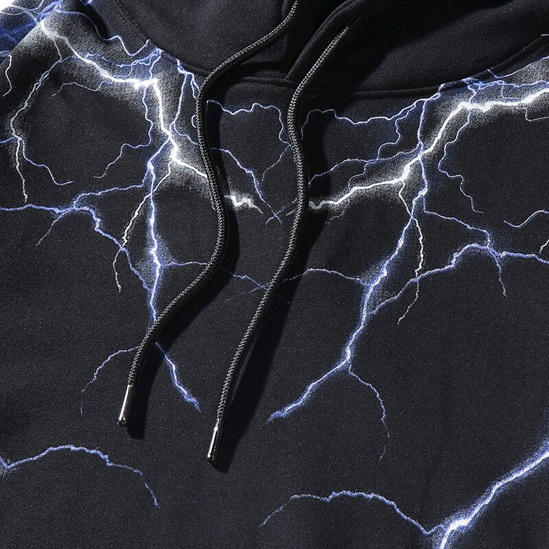 "Lighting Effect" Unisex Men Women Streetwear Graphic Hoodie Daulet Apparel