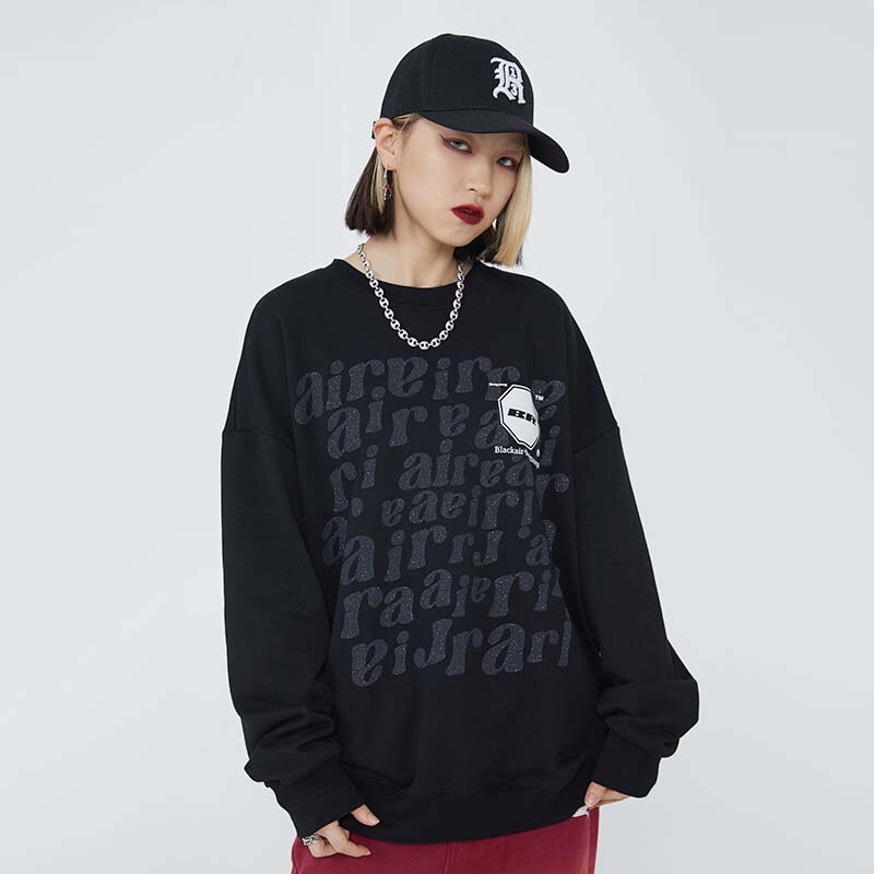 "Up In The Air" Unisex Men Women Streetwear Graphic Sweatshirt Daulet Apparel