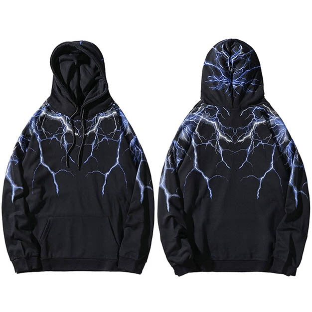 "Lighting Effect" Unisex Men Women Streetwear Graphic Hoodie Daulet Apparel