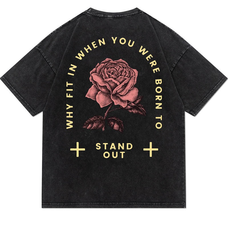 "Stand Out" Unisex Men Women Streetwear Graphic T-Shirt Daulet Apparel