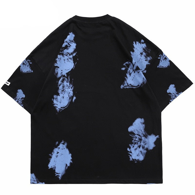 "Blue Air" Unisex Men Women Streetwear Graphic T-Shirt Daulet Apparel