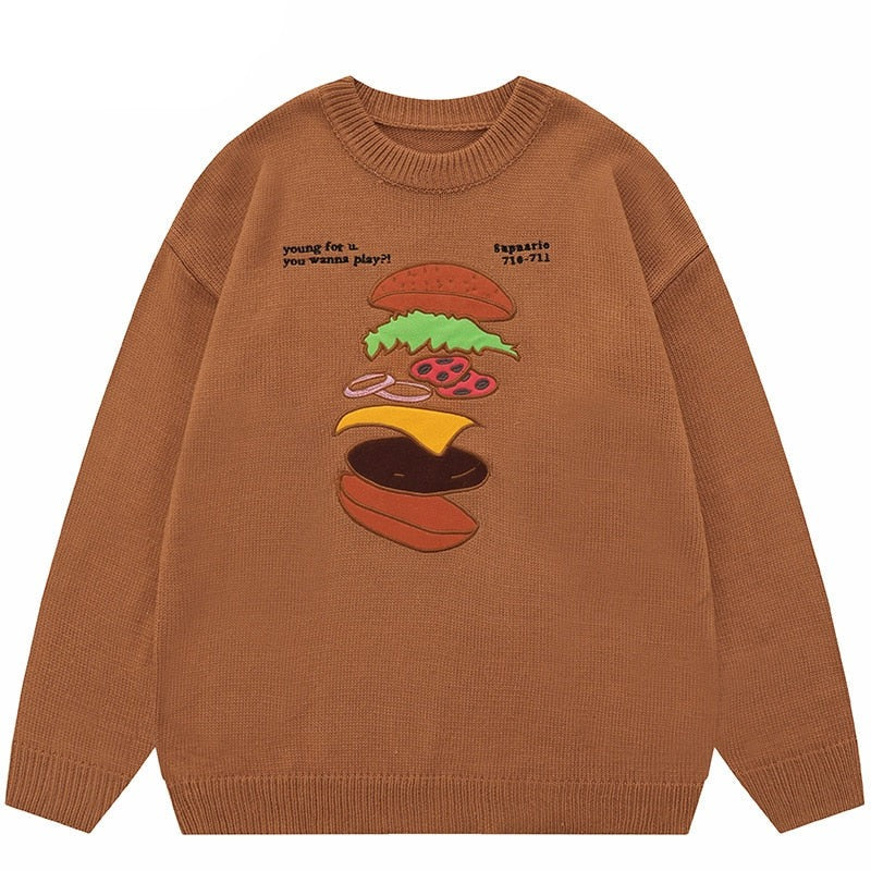 "In The Kitchen" Unisex Men Women Streetwear Graphic Sweater Daulet Apparel