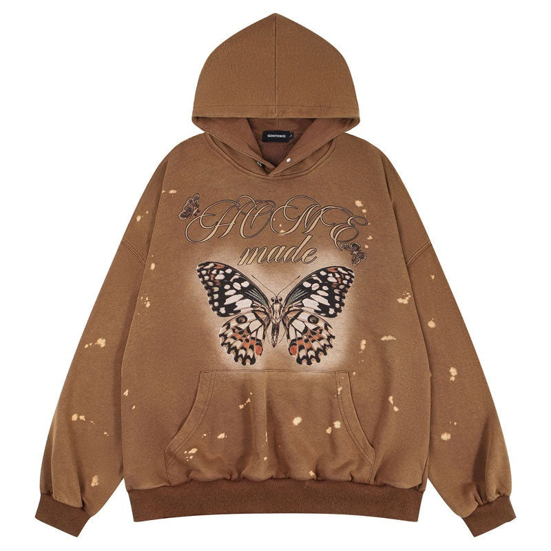 "Golden Butterfly" Unisex Men Women Streetwear Graphic Hoodie Daulet Apparel