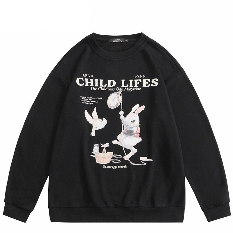 "Children Lies" Unisex Men Women Streetwear Graphic Sweatshirt Daulet Apparel