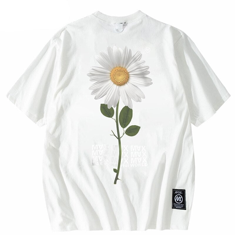Daulet Apparel Forbidden Flower Unisex Men Women Streetwear Graphic T-Shirt Black / XL