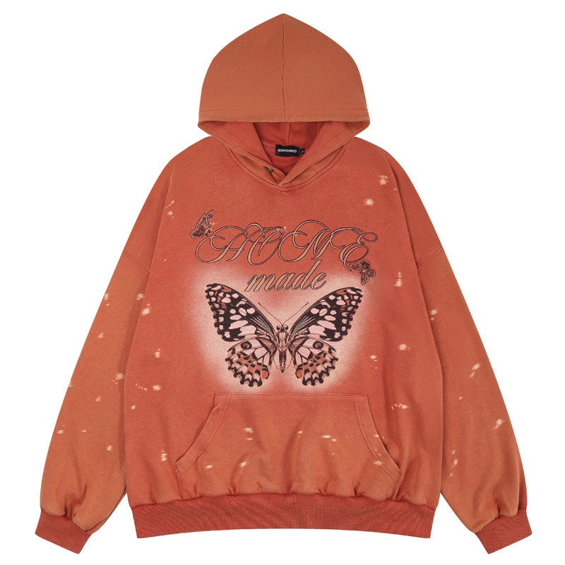 "Golden Butterfly" Unisex Men Women Streetwear Graphic Hoodie Daulet Apparel