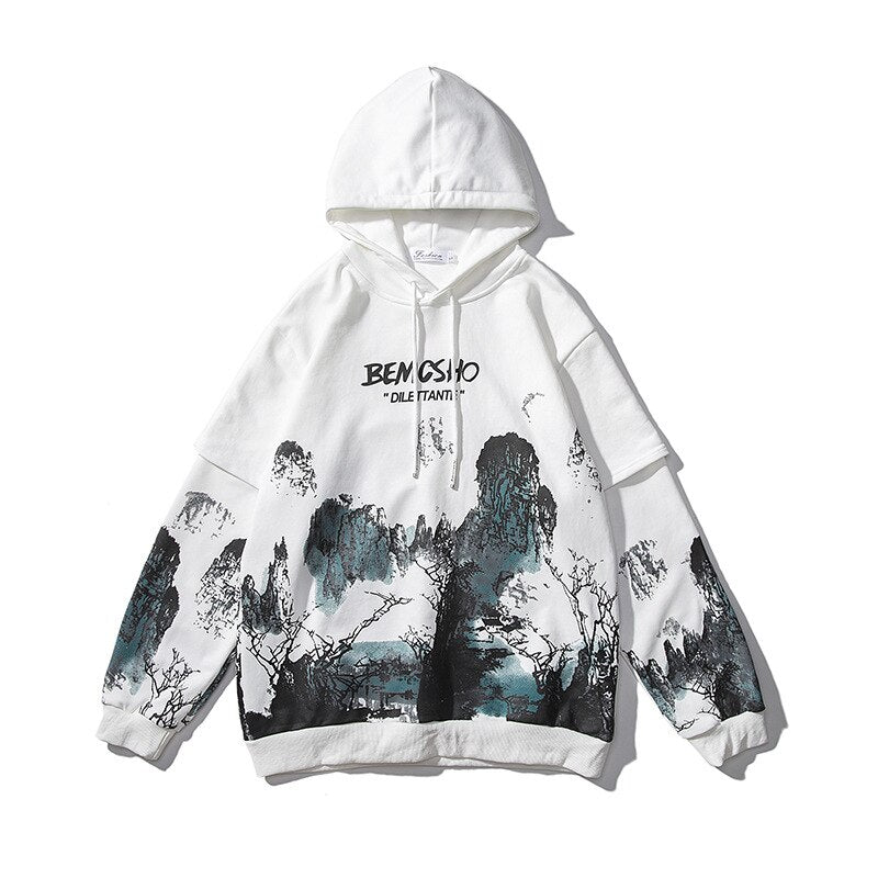 White graphic hotsell hoodie women's