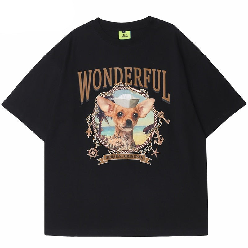 "Wonderful" Unisex Men Women Streetwear Graphic T-Shirt Daulet Apparel