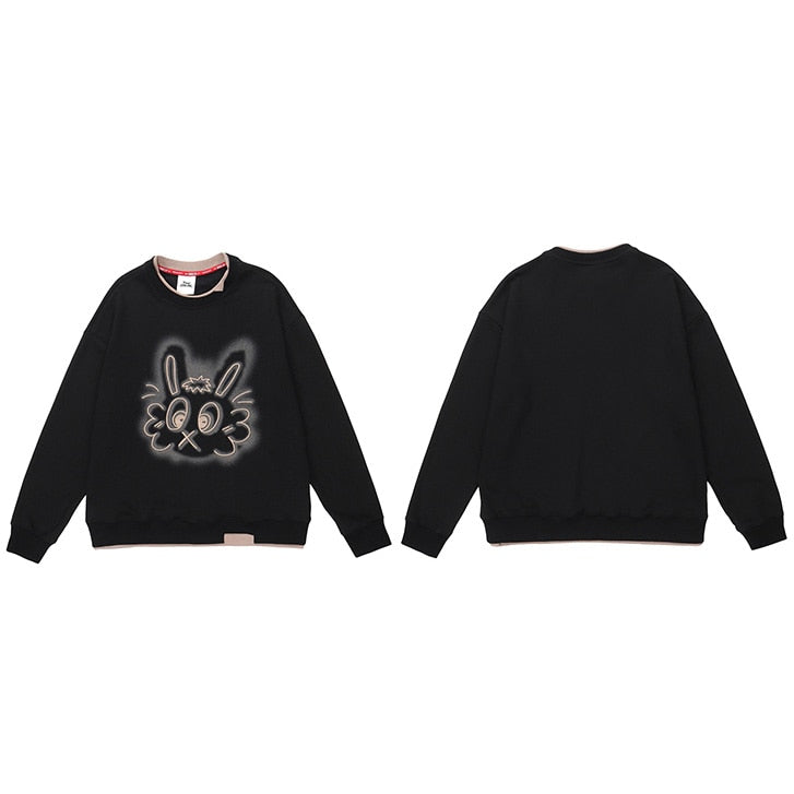 "Big Ears" Unisex Men Women Streetwear Graphic Sweater Daulet Apparel