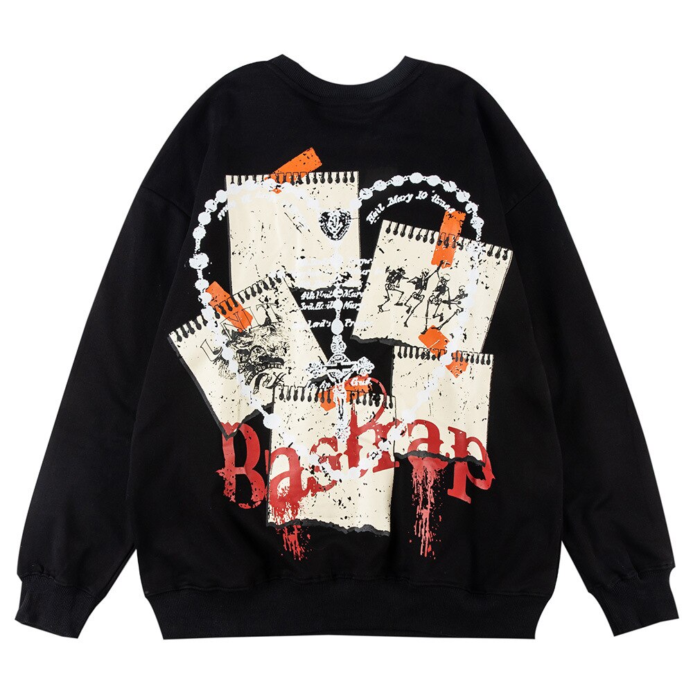 "Basic Trap" Unisex Men Women Streetwear Graphic Sweatshirt Daulet Apparel