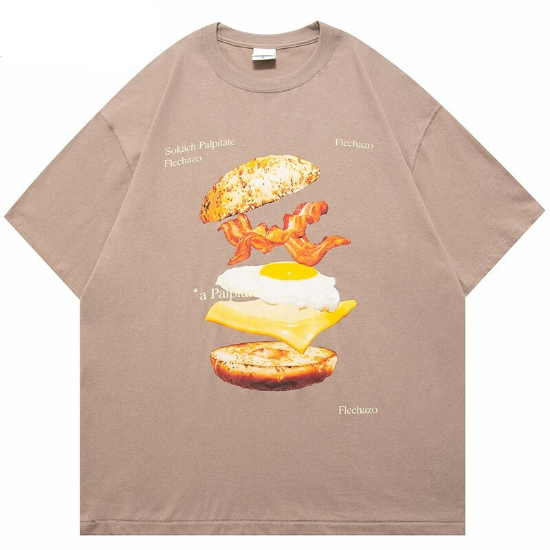 "Sandwhich" Unisex Men Women Streetwear Graphic T-Shirt Daulet Apparel